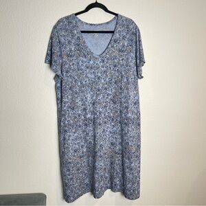 J. Jill Blue Floral Dress